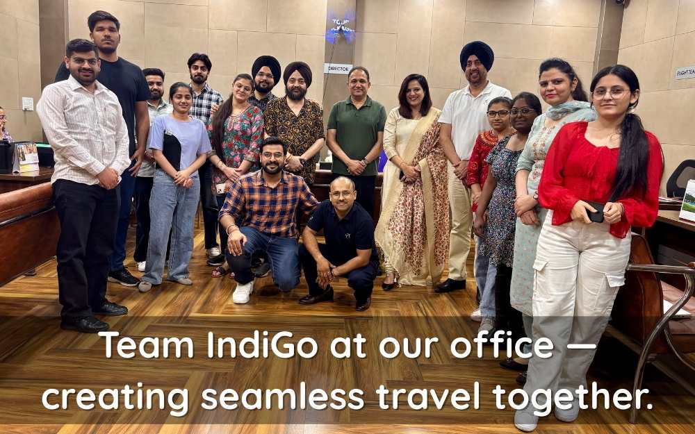 Team IndiGo Airlines visiting Maya Travels office to strengthen travel partnerships